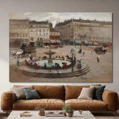 Lavanderia A Place Pigalle Marzo 1871 Isidore Pils ipl10 quadro stampato su tela