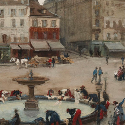 Lavanderia A Place Pigalle Marzo 1871 Isidore Pils ipl10 quadro stampato su tela