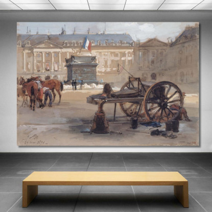 Place Vendôme Dopo La Demolizione Della Colonna Isidore Pils ipl11 quadro stampato su tela