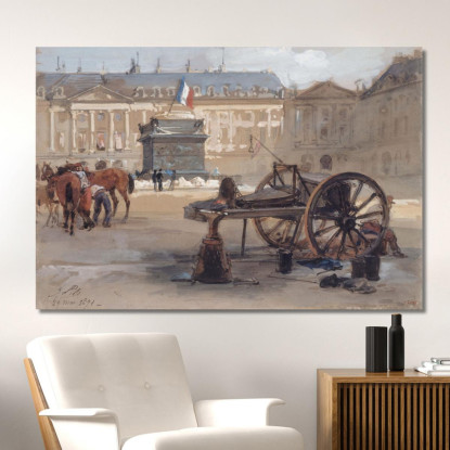 Place Vendôme Dopo La Demolizione Della Colonna Isidore Pils ipl11 quadro stampato su tela