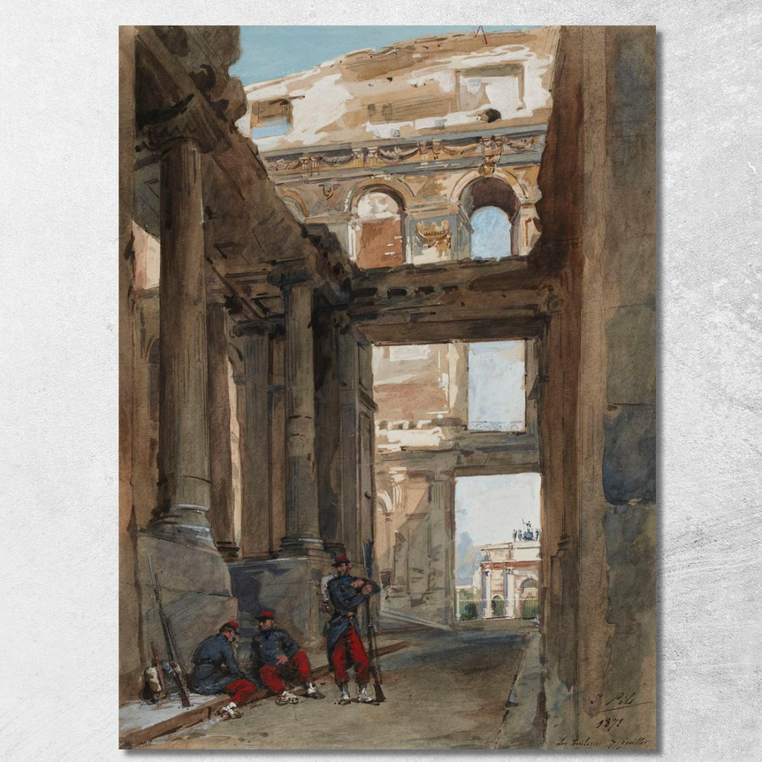 Rovine Delle Tuileries 7 Luglio 1871 Isidore Pils ipl17 quadro stampato su tela Rovine Delle Tuileries 7 Luglio 1871 Isidore Pils ipl17 quadro stampato su tela