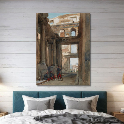 Rovine Delle Tuileries 7 Luglio 1871 Isidore Pils ipl17 quadro stampato su tela