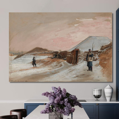 Assedio Di Parigi Bastione 63 11 Gennaio 1871 Isidore Pils ipl20 quadro stampato su tela