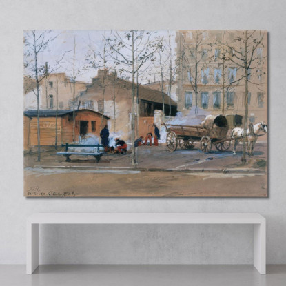 Soldati Del 37° Di Linea Sul Boulevard De Clichy Isidore Pils ipl23 quadro stampato su tela