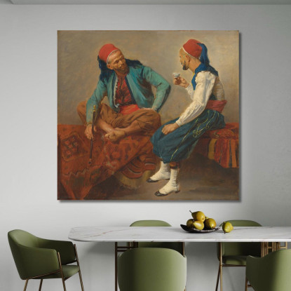 Due Nordafricani Che Conversano Isidore Pils ipl27 quadro stampato su tela