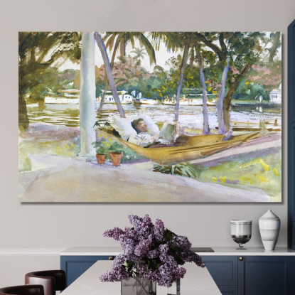 Figura In Amaca Florida John Singer Sargent jss74 quadro stampato su tela