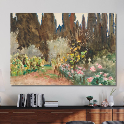 Giardini A Firenze John Singer Sargent jss86 quadro stampato su tela