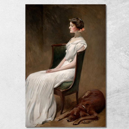 Miss Dorothy Quincy Roosevelt John White Alexander jwa11 quadro stampato su tela