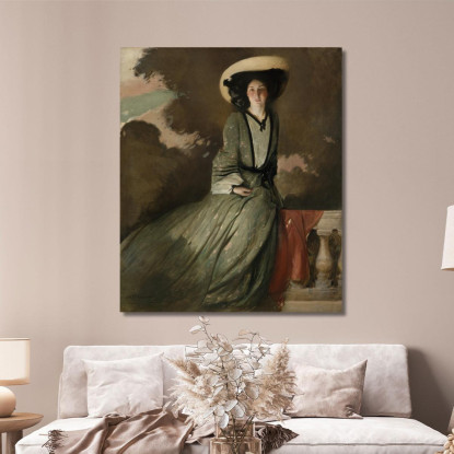 Ritratto Della Signora John White Alexander John White Alexander jwa16 quadro stampato su tela