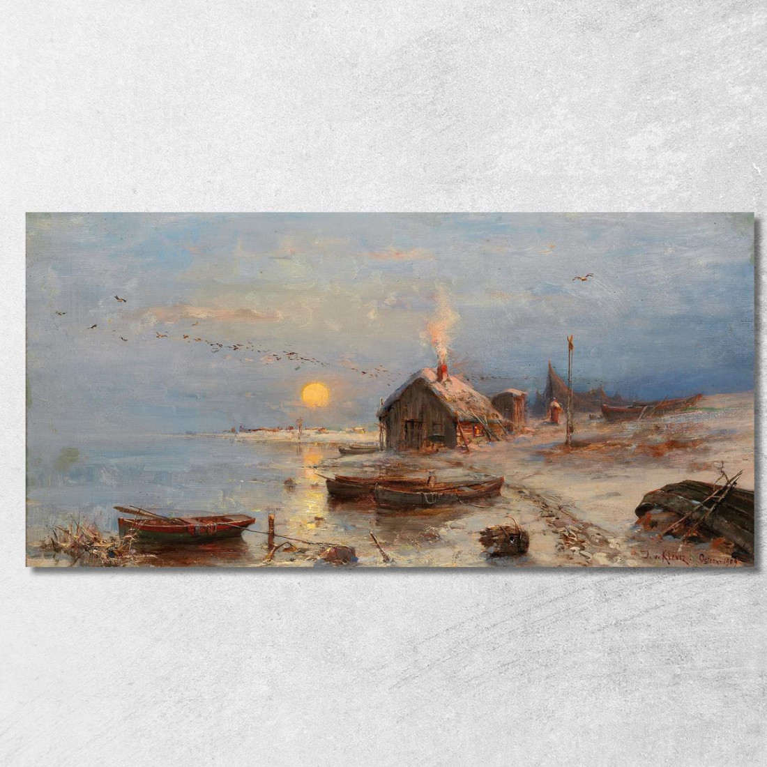 Un Villaggio Di Pescatori Sulla Costa Baltica Julius Sergius Klever jsk1 quadro stampato su tela Un Villaggio Di Pescatori Sulla Costa Baltica Julius Sergius Klever jsk1 quadro stampato su tela