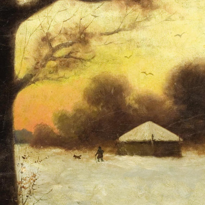 Casetta Invernale Julius Sergius Klever jsk24 quadro stampato su tela