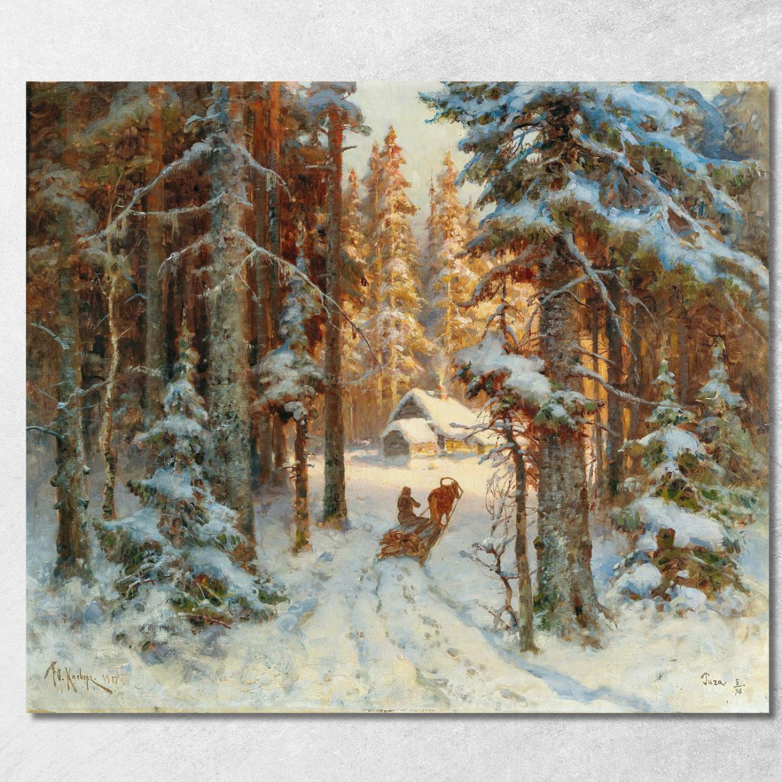 Boscaioli Che Tornano A Casa Julius Sergius Klever jsk32 quadro stampato su tela Boscaioli Che Tornano A Casa Julius Sergius Klever jsk32 quadro stampato su tela