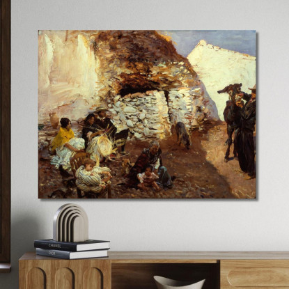 Accampamento Zingaro John Singer Sargent jss101 quadro stampato su tela