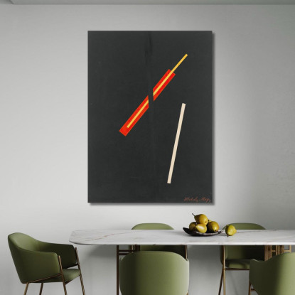 Collage Con Tre Elementi László Moholy-Nagy lmn10 quadro stampato su tela