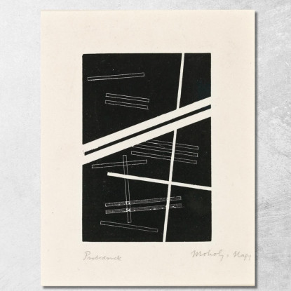 Composizione Senza Titolo László Moholy-Nagy lmn42 quadro stampato su tela