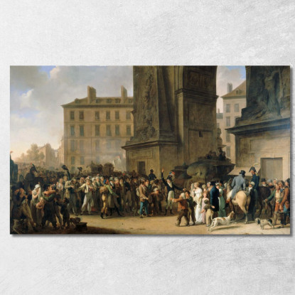 I Coscritti Del 1807 Sfilano Davanti Alla Porta Saint-Denis Louis Léopold Boilly llb16 quadro stampato su tela