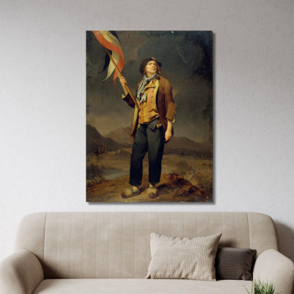 Ritratto Del Cantante Simon Chenard Louis Léopold Boilly llb32 quadro stampato su tela