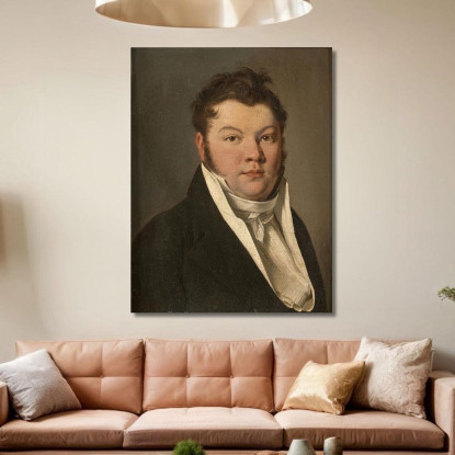 Ritratto Di Un Uomo Con Giacca Nera Louis Léopold Boilly llb33 quadro stampato su tela