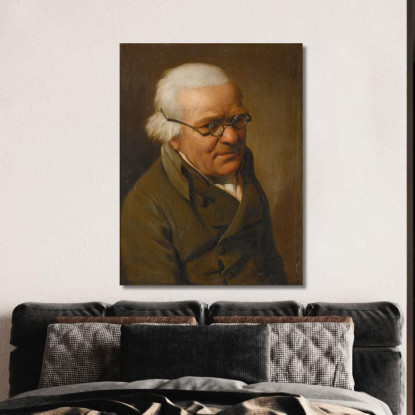 Ritratto Di Un Uomo Dai Capelli Bianchi Mezzo Busto Con Occhiali Louis Léopold Boilly llb40 quadro stampato su tela