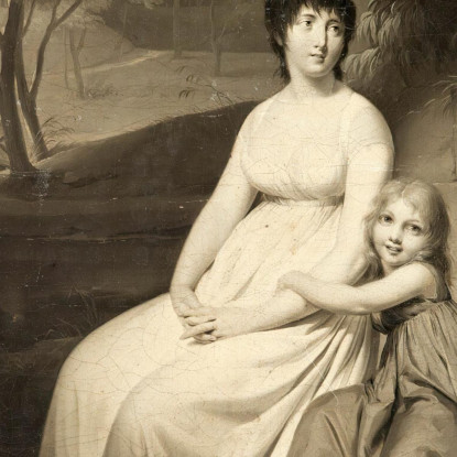 Ritratto Presunto Di Madame Tallien E Sua Figlia In Un Parco Louis Léopold Boilly llb47 quadro stampato su tela
