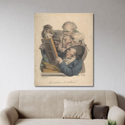 I Conoscitori D'Arte Louis Léopold Boilly llb49 quadro stampato su tela
