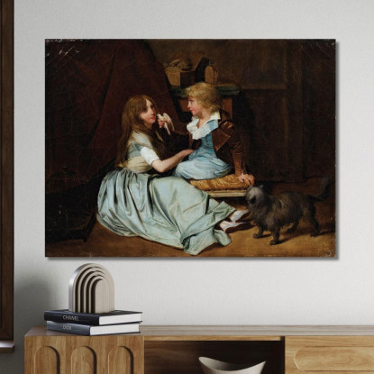 La Colomba Prediletta Louis Léopold Boilly llb52 quadro stampato su tela