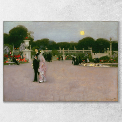 Nei Giardini Del Lussemburgo John Singer Sargent jss114 quadro stampato su tela