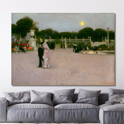 Nei Giardini Del Lussemburgo John Singer Sargent jss114 quadro stampato su tela