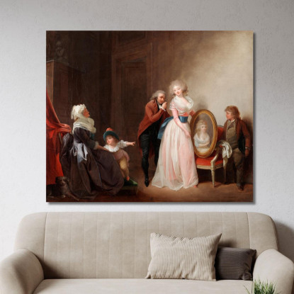 Donna Che Mostra Il Suo Ritratto Louis Léopold Boilly llb69 quadro stampato su tela