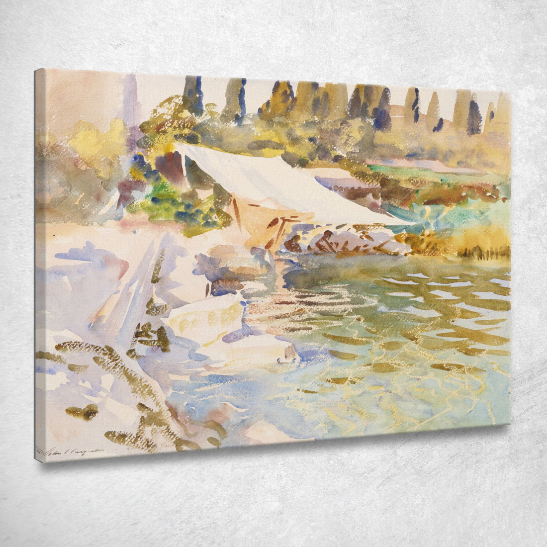 Lago Di Garda John Singer Sargent jss128 quadro stampato su tela Lago Di Garda John Singer Sargent jss128 quadro stampato su tela