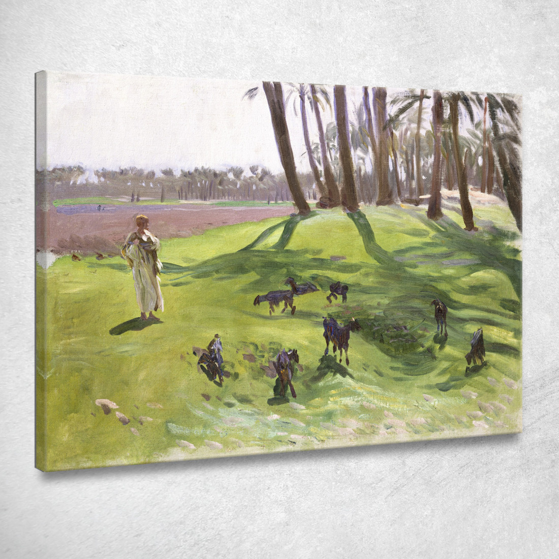 Paesaggio Con Capraio John Singer Sargent jss130 quadro stampato su tela Paesaggio Con Capraio John Singer Sargent jss130 quadro stampato su tela