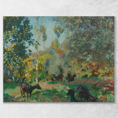 Paesaggio Con Capre John Singer Sargent jss131 quadro stampato su tela