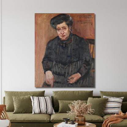 Portrait De Dame - Portrait De La Belle-Mère De L'Artiste Lovis Corinth lcr12 tableau impression sur toile