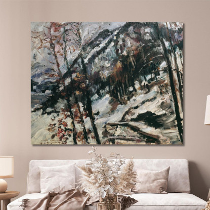 Le Herzogstand Au Walchensee Sous La Neige Lovis Corinth lcr14 tableau impression sur toile