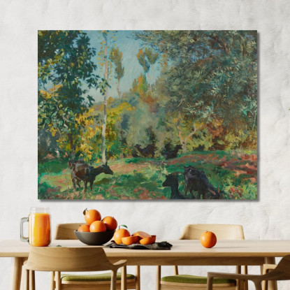 Paesaggio Con Capre John Singer Sargent jss131 quadro stampato su tela