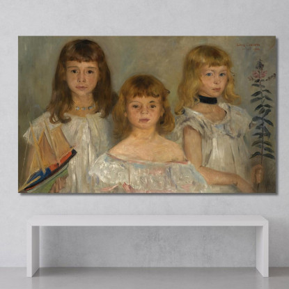 Trois Petites Filles Lovis Corinth lcr25 tableau impression sur toile