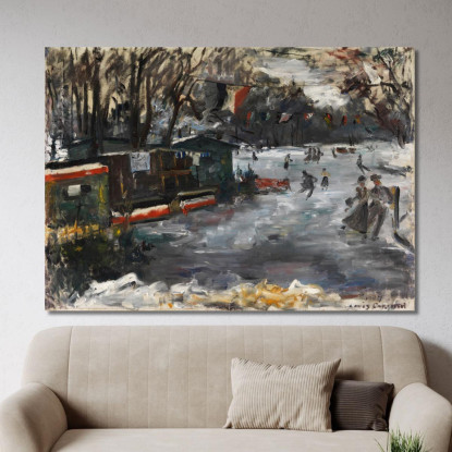 Patinoire Dans Le Tiergarten De Berlin Lovis Corinth lcr27 tableau impression sur toile
