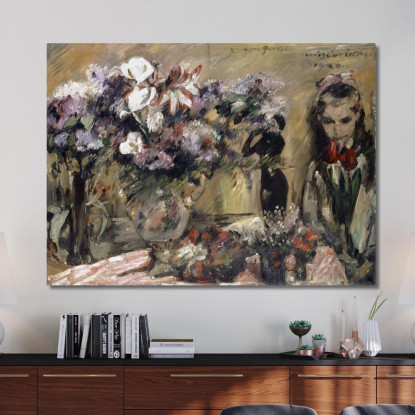Fleurs Et Fille Wilhelmine Lovis Corinth lcr31 tableau impression sur toile