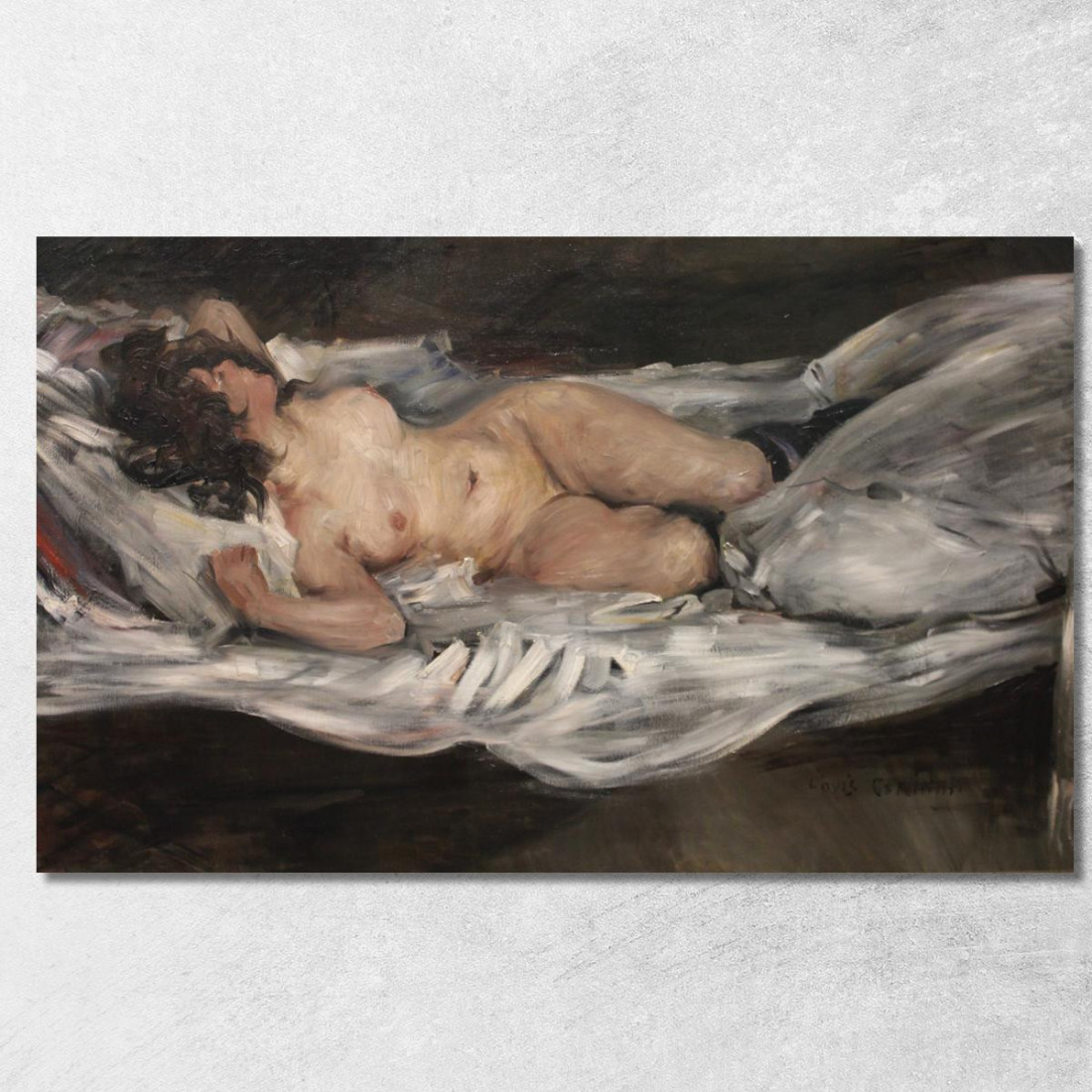 Nu Féminin Allongé - Kunsthalle Bremen - 1899 Lovis Corinth lcr57 tableau impression sur toile Nu Féminin Allongé - Kunsthalle Bremen - 1899 Lovis Corinth lcr57 tableau impression sur toile