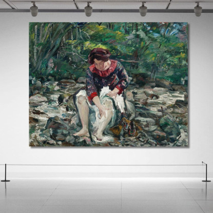 Jeune Fille Dans Un Ruisseau Forestier Lovis Corinth lcr61 tableau impression sur toile