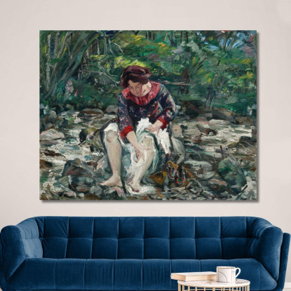 Jeune Fille Dans Un Ruisseau Forestier Lovis Corinth lcr61 tableau impression sur toile