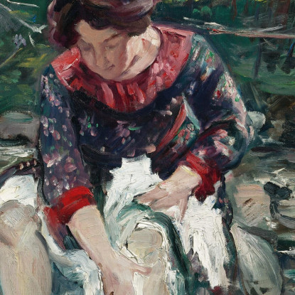 Jeune Fille Dans Un Ruisseau Forestier Lovis Corinth lcr61 tableau impression sur toile