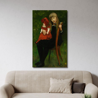 Portrait D'Anna Schaumburg Avec Une Poupée Lovis Corinth lcr65 tableau impression sur toile