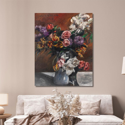 Roses Tulipes Et Lilas Lovis Corinth lcr77 tableau impression sur toile