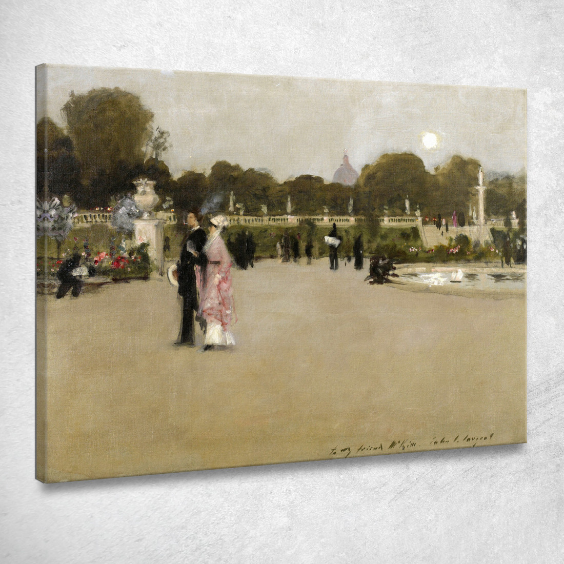 Giardini Di Lussemburgo Al Crepuscolo John Singer Sargent jss140 quadro stampato su tela Giardini Di Lussemburgo Al Crepuscolo John Singer Sargent jss140 quadro stampato su tela