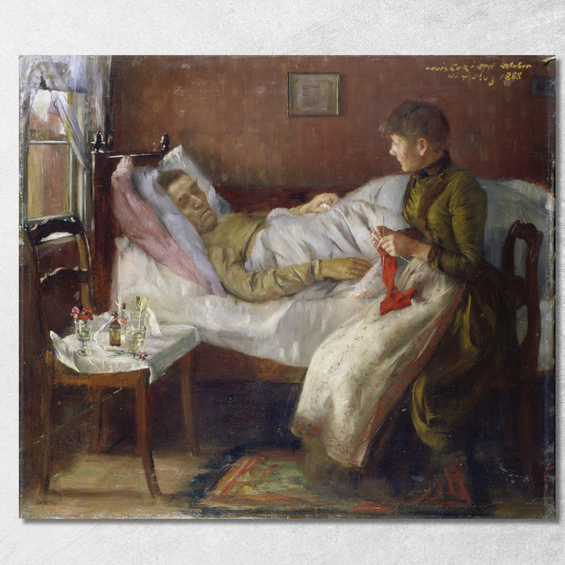 Le Père De L'Artiste Sur Son Lit De Malade Lovis Corinth lcr93 tableau impression sur toile Le Père De L'Artiste Sur Son Lit De Malade Lovis Corinth lcr93 tableau impression sur toile