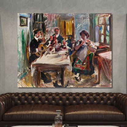Intérieur Paysan Tyrolien Lovis Corinth lcr100 tableau impression sur toile