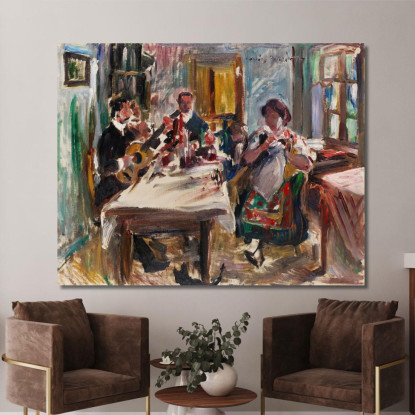 Intérieur Paysan Tyrolien Lovis Corinth lcr100 tableau impression sur toile