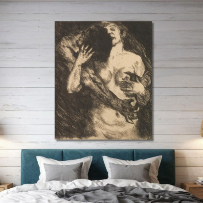 Étreinte Lovis Corinth lcr103 tableau impression sur toile