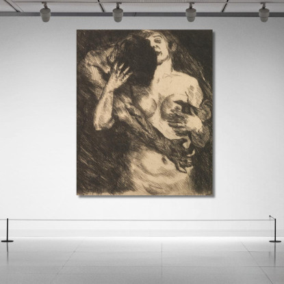 Étreinte Lovis Corinth lcr103 tableau impression sur toile